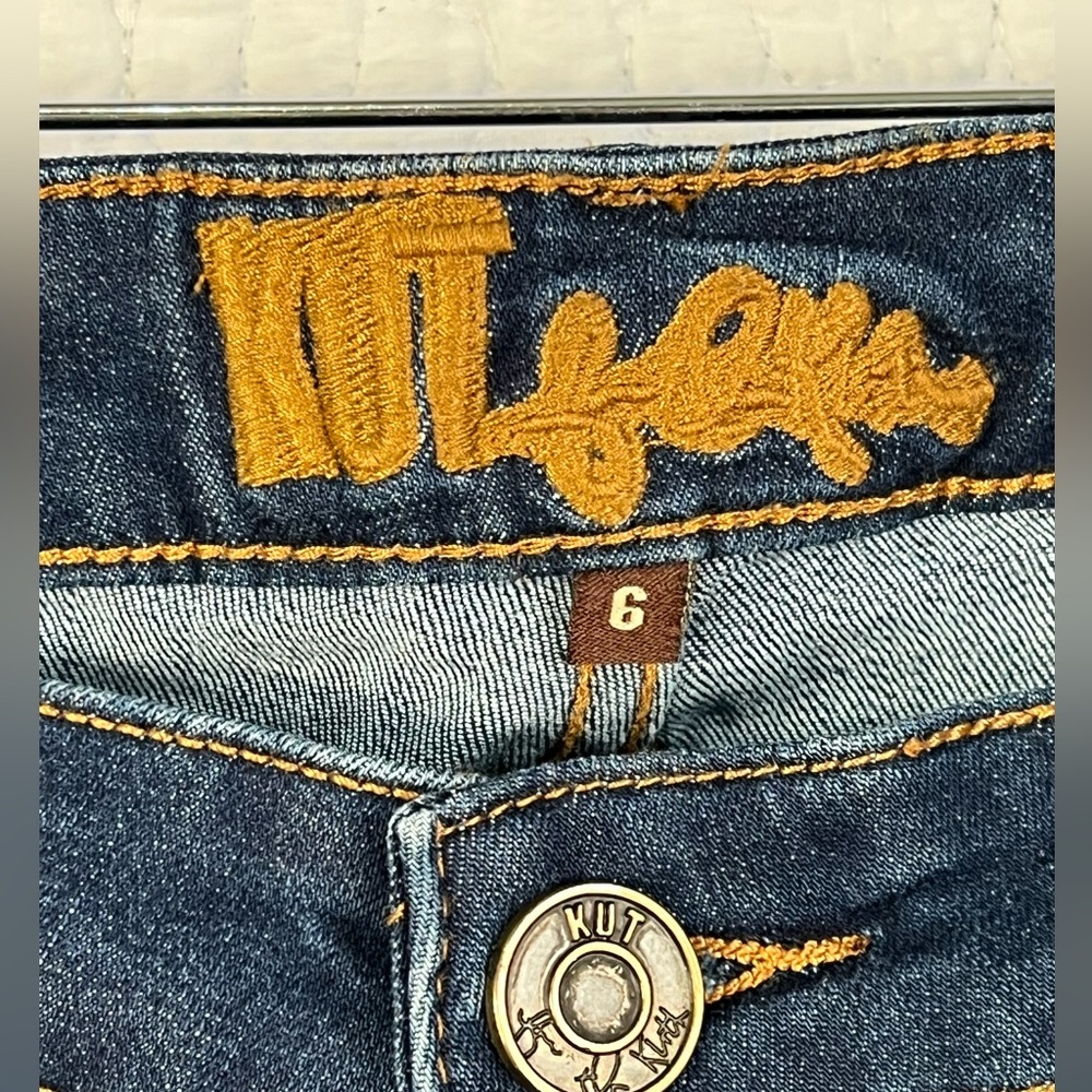Kut from the Kloth Women Boyfriend Straight Mid rise Blue Jeans Size 6 - Picture 4 of 14